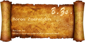 Boros Zseraldin névjegykártya