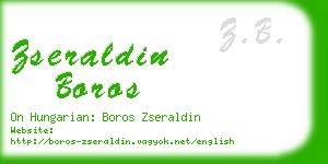 zseraldin boros business card